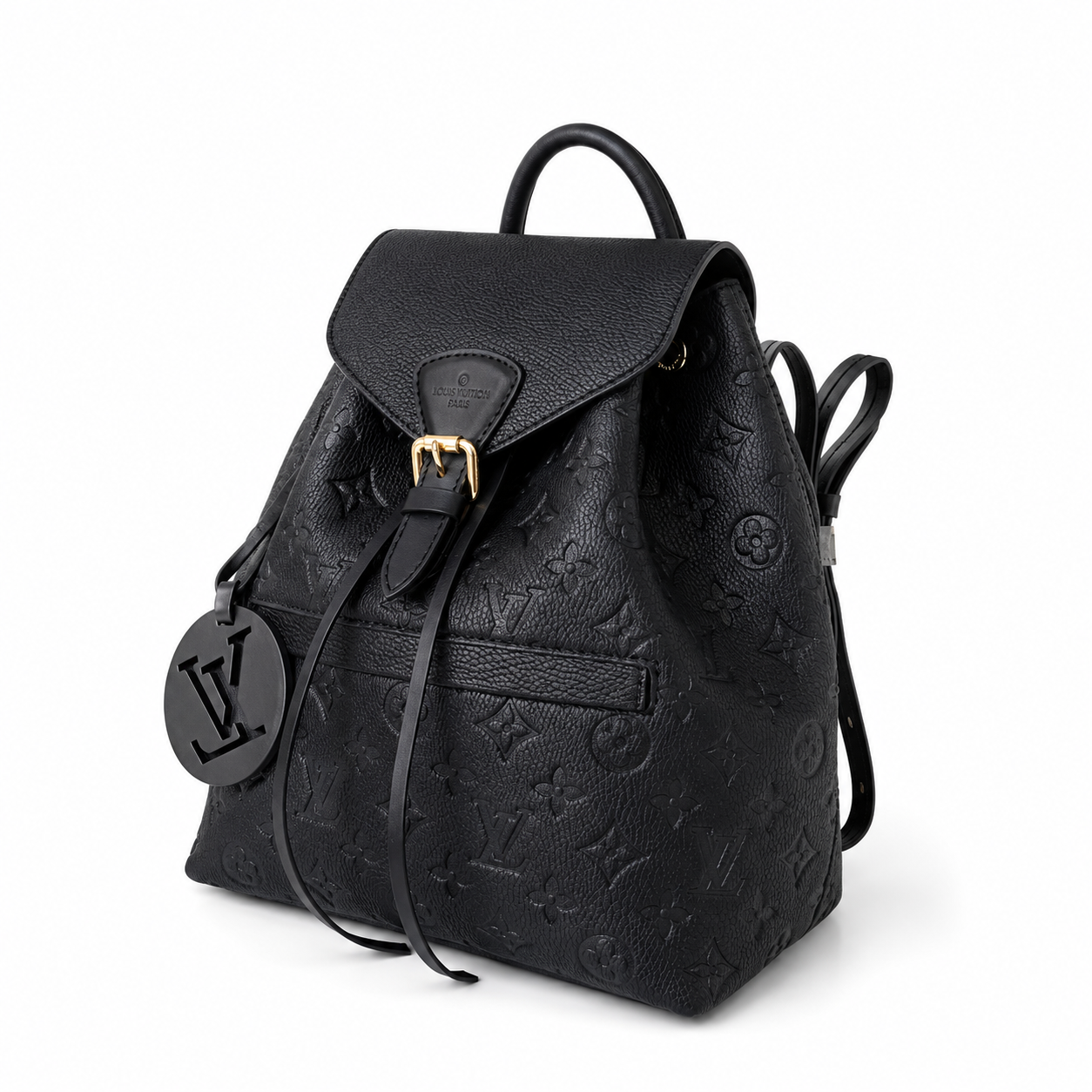 Louis Vuitton Montsouris Monogram Empreinte Leather Backpack Black – Diseño Icónico con Toques Vintage - Image 2