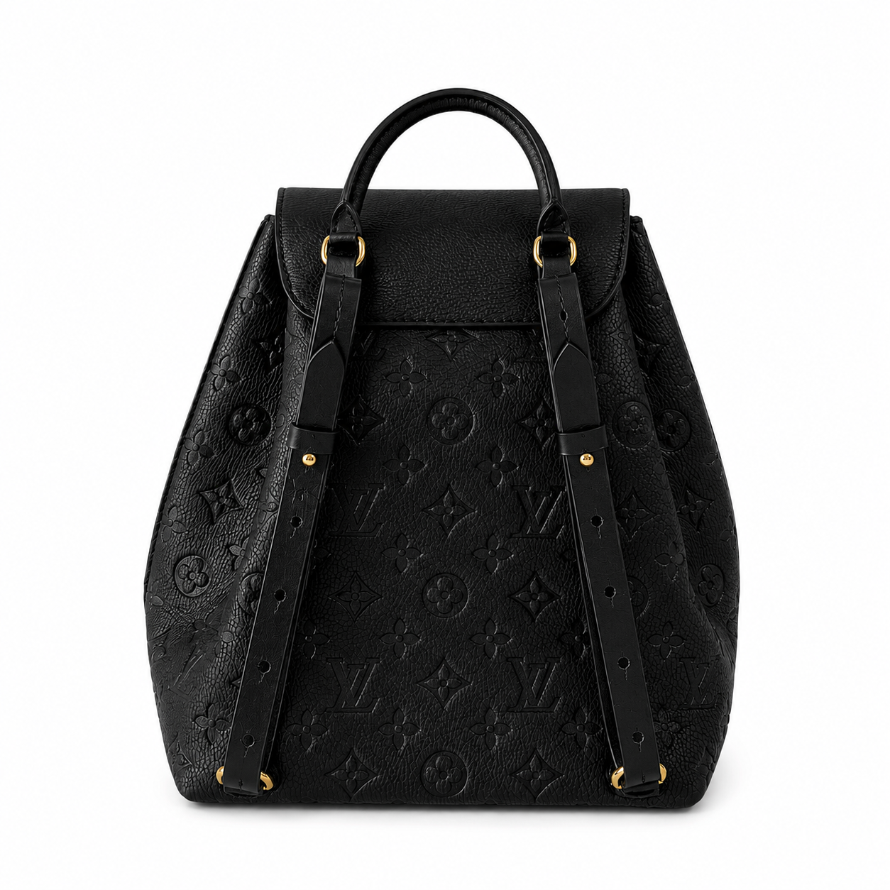 Louis Vuitton Montsouris Monogram Empreinte Leather Backpack Black – Diseño Icónico con Toques Vintage - Image 5