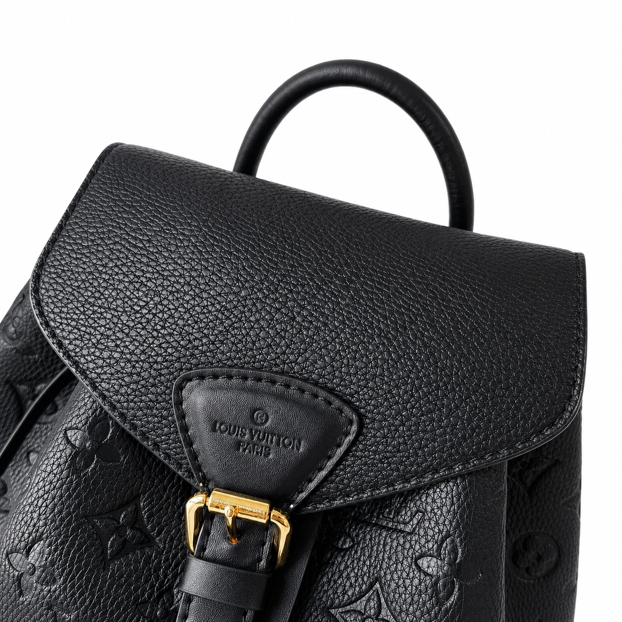 Louis Vuitton Montsouris Monogram Empreinte Leather Backpack Black – Diseño Icónico con Toques Vintage - Image 6