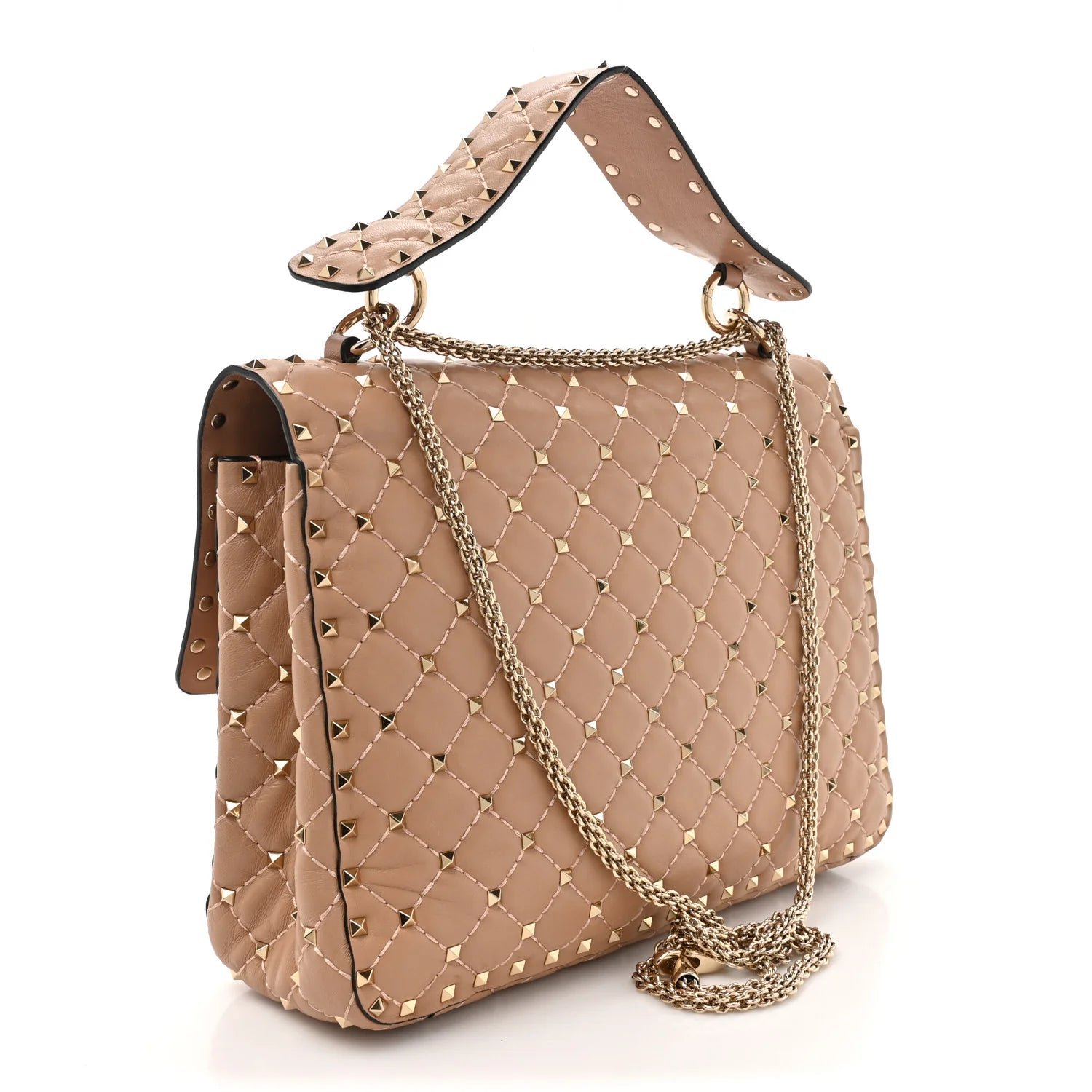 Bolso Valentino Garavani Rockstud Spike Large – Soft Noisette - Image 2