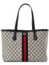 GUCCI GG Supreme Ophidia Shopping Tote color Azul | Estilo Clásico y Toques Modernos