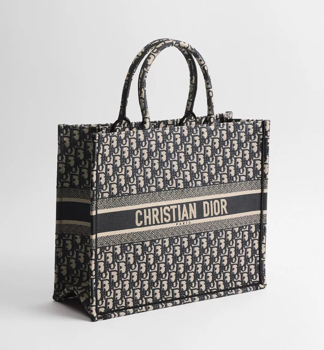 Bolso Dior Book Tote – Lona Oblique Azul - Image 2