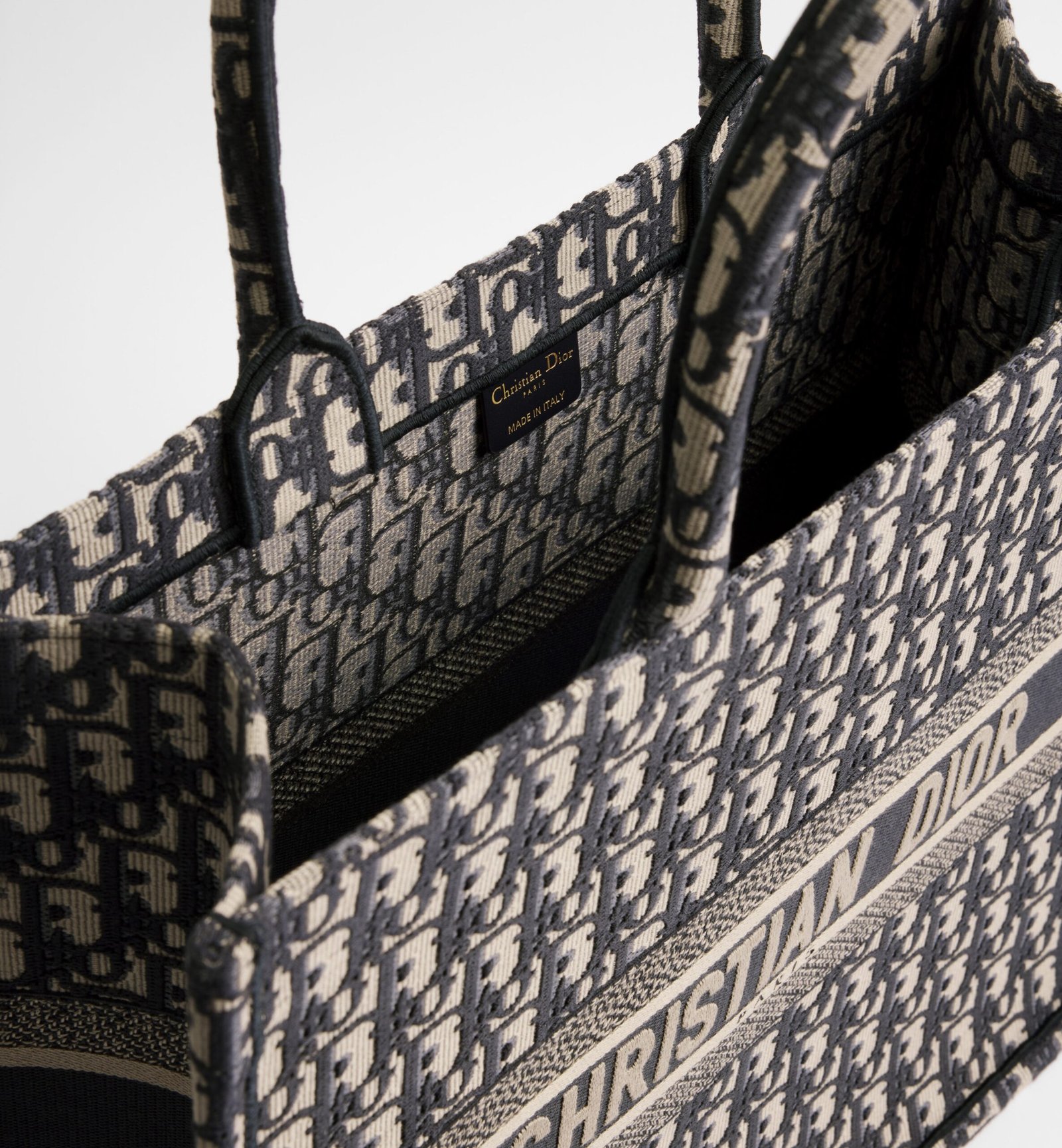 Bolso Dior Book Tote – Lona Oblique Azul - Image 3