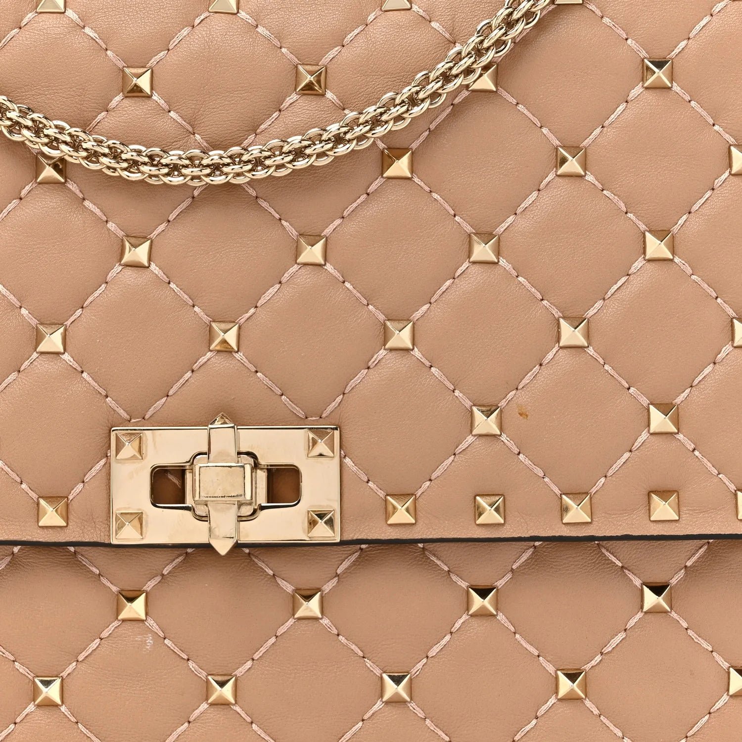 Bolso Valentino Garavani Rockstud Spike Large – Soft Noisette - Image 3