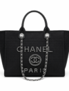 CHANEL Deauville Tote Bag with Pearls color Negro | Delicada y Sofisticada